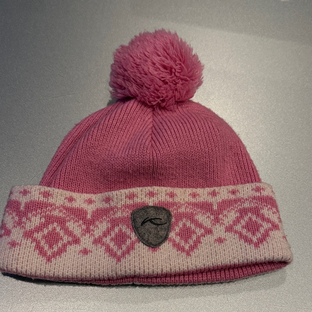 KJUS KIDS' JACQUARD BEANIE  Knit Pom-Pom Kids Beanie